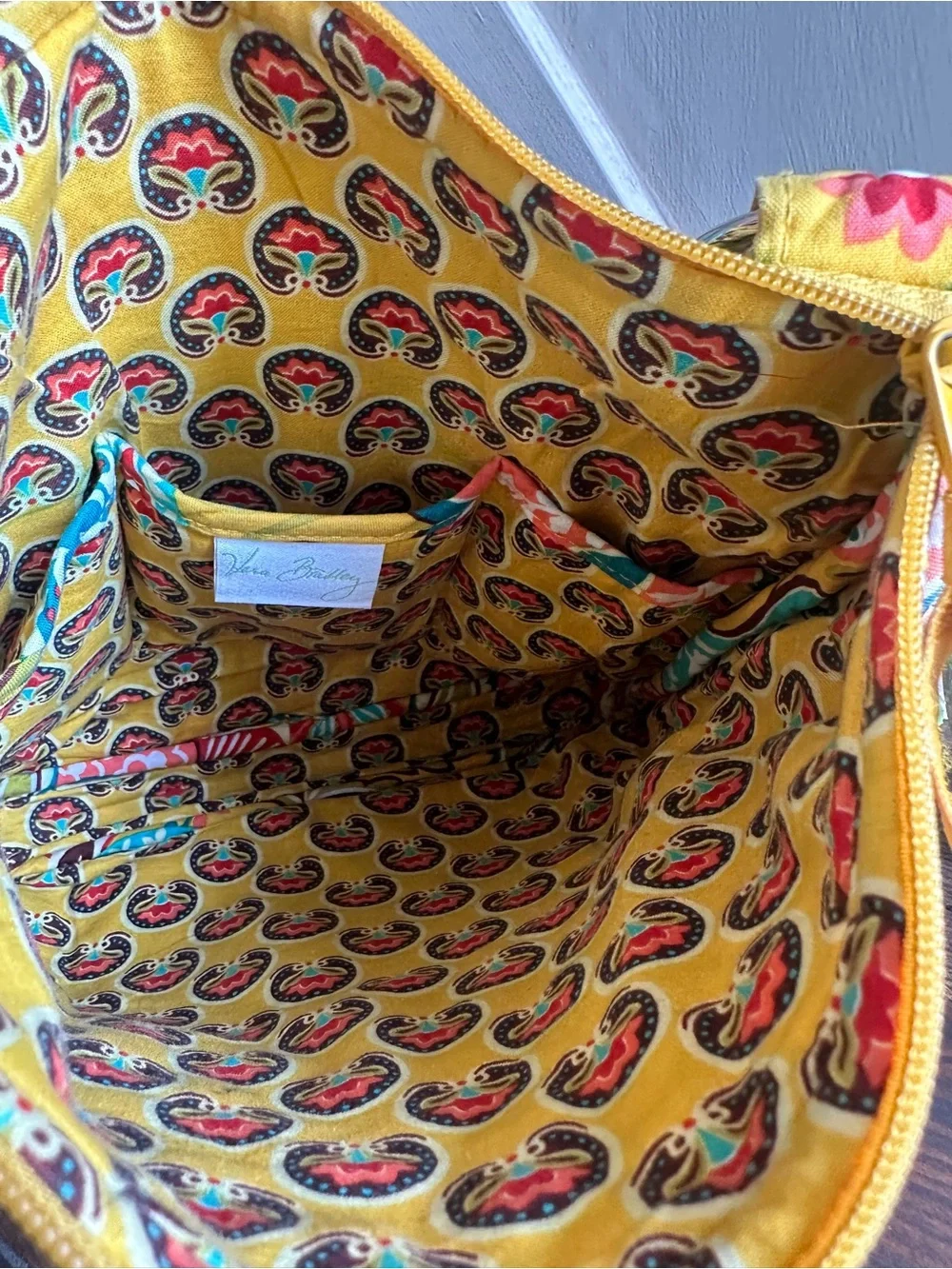 Vera Bradley Provençal Quilted Crossbody Bag Yellow Floral Retired Pattern